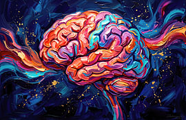 The Human Brain – An Explosion of Thought by AidasignArt