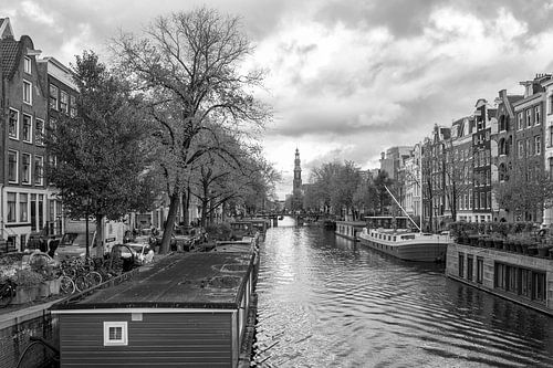 Prinsengracht and Westerkerk in Amsterdam by Peter Bartelings