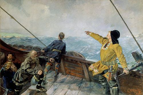 Christian Krohg, Leiv Eirikson ontdekt Amerika, 1893