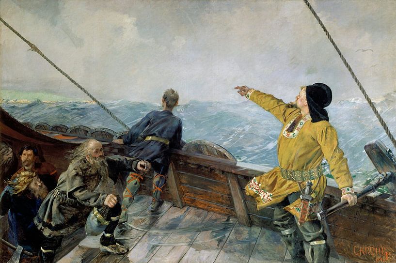 Christian Krohg, Leiv Eirikson discovers America, 1893 by Atelier Liesjes