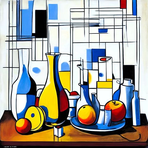 Still life in red, white and blue