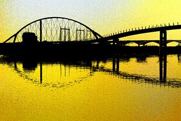 Nijmegen Brücken Stadt an der Waal von Caroline Drijber
