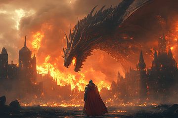 Man in red cape by MNS Designs