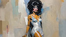 Waiting for the guests - provocative modern art in the style of the 70s