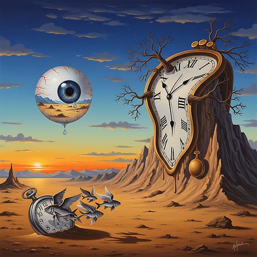 Paysage de rêve de l'esprit invisible - Peinture d'art surréaliste