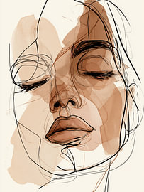 Résumé : Portrait au trait d'une femme sur SPEQ ART