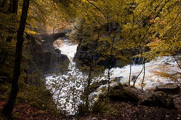 Eremitage ~ Fluss Braan mit Brücke von Theo Fokker