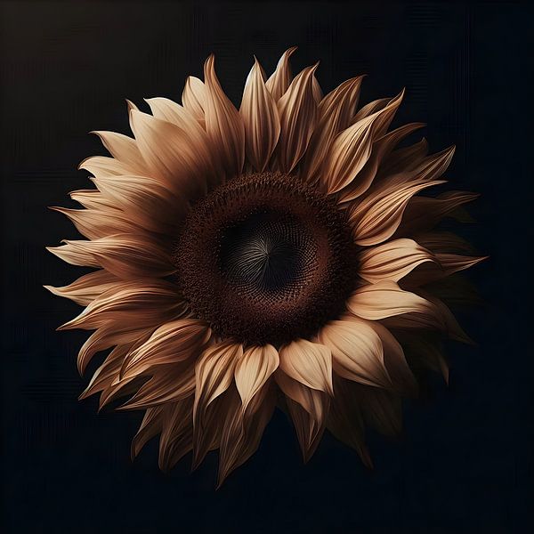 Beige Sunflower by FoXo Art