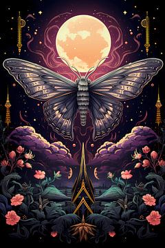 Purple Celestial moth by haroulita