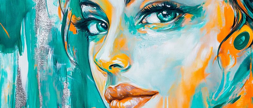 Farbenspiel der Seele – Portrait. von Poster Art Shop