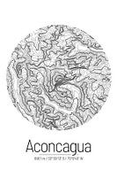 Aconcagua | Kaart Topografie (Minimaal)