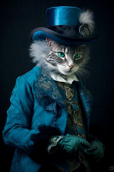 Le chat à la fête par Hetty Lamboo