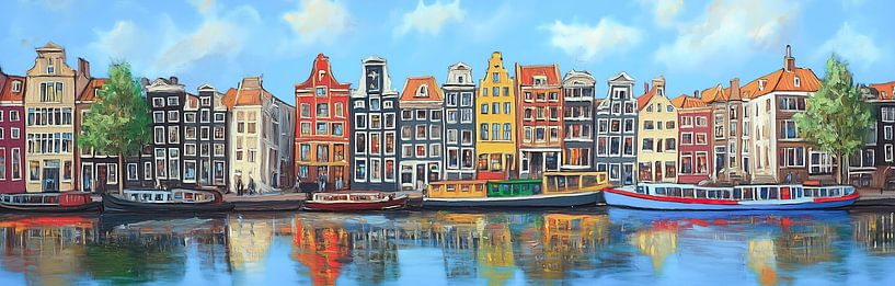 Amsterdam in Farbe: Ein lebendiges Kunstwerk von Thea