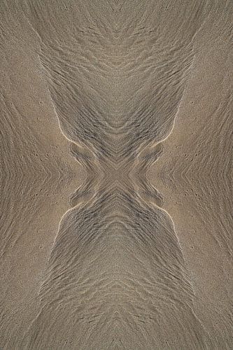 Zandloper, abstract patroon in het zand