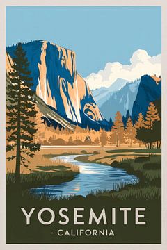 Yosemite, Californië van Poster Art Shop