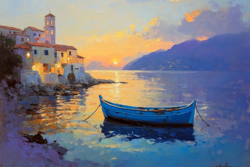 Coastal idyll in the evening by Poster Art Shop