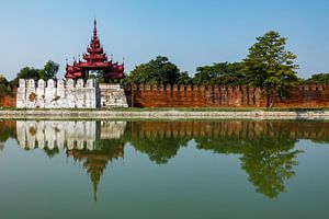 Der Königliche Palast von Mandalay in Myanmar