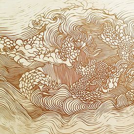 Drake und Wellen von Moderne Kollektion