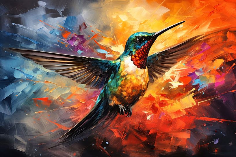 Colourful hummingbird by ARTemberaubend
