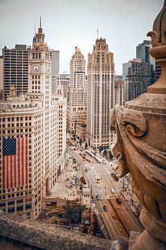 Uitzicht vanaf het dakterras van LondonHouse in Chicago van Marc Lehmann