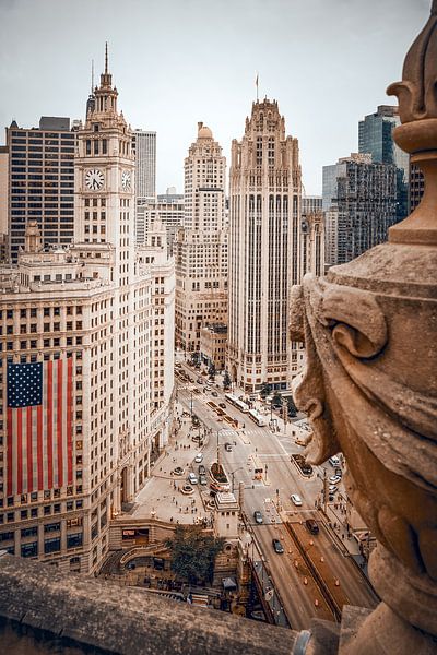 Uitzicht vanaf het dakterras van LondonHouse in Chicago van Marc Lehmann