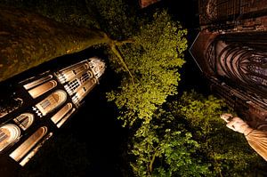 Tour du Dom, église du Dom et monument de la résistance à Utrecht sur Donker Utrecht