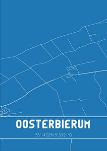 Blauwdruk | Landkaart | Oosterbierum (Fryslan) van Rezona