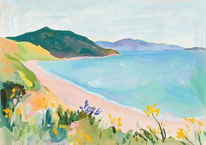 Tropisch Fauvismus Meer Ozean Botanik Landschaft
