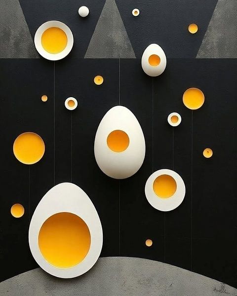 Kunst Eggzhibit 01 van Aimelle ML