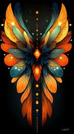 kleurig symmetrisch figuur van Gelissen Artworks