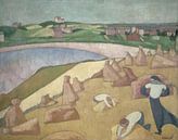 Emile Bernard - Oogst aan zee (1891) van Peter Balan thumbnail