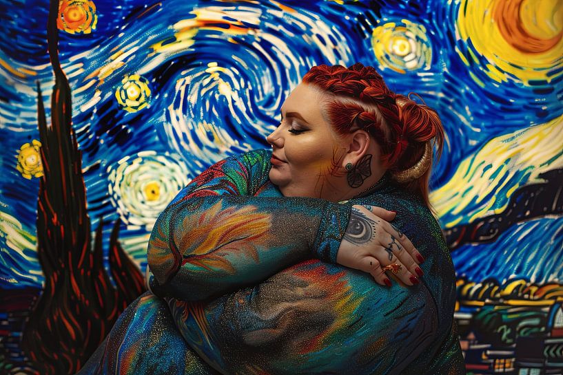Portrait avec influence de Van Gogh par Egon Zitter