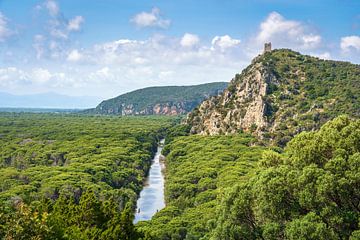 Panoramablick auf den Maremma-Park. Toskana von Stefano Orazzini