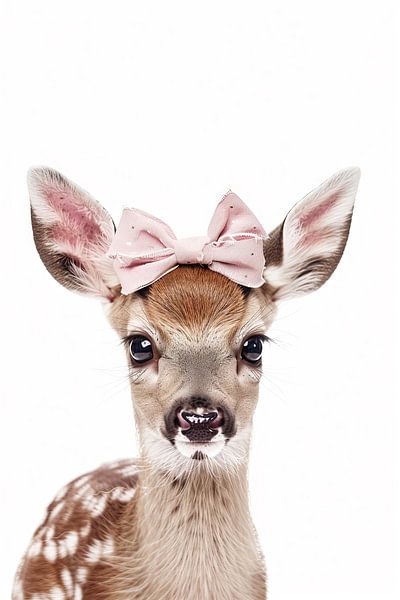 Fawn with bow by Poster Art Shop