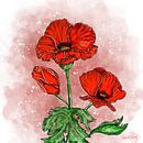 Blumenmotiv - Roter Mohn von Patricia Piotrak Miniaturansicht