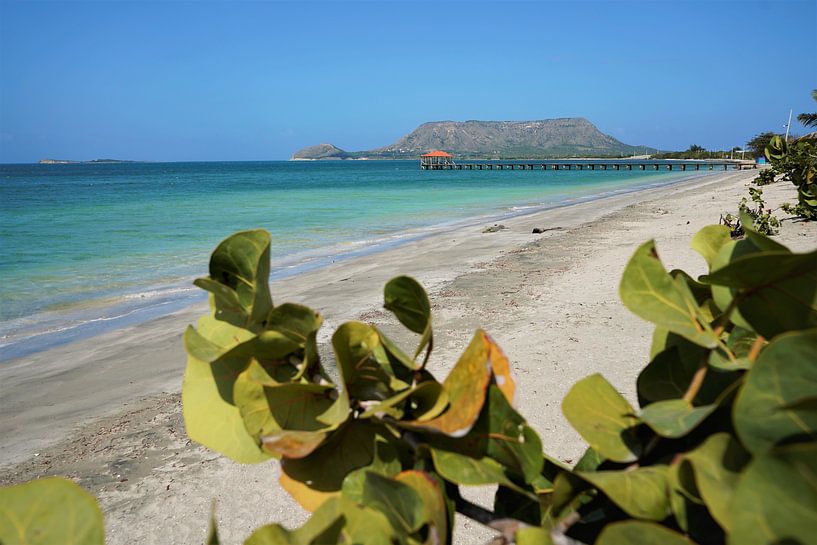 El Morro, de berg in het water bij Montecristi, Dominicaanse Republiek van Wouter van der Ent