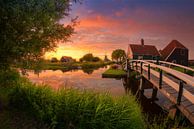Beautiful Sunset Zaanse Schans by Albert Dros thumbnail