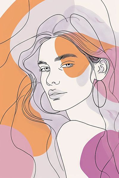 Frau in Line Art von Poster Art Shop