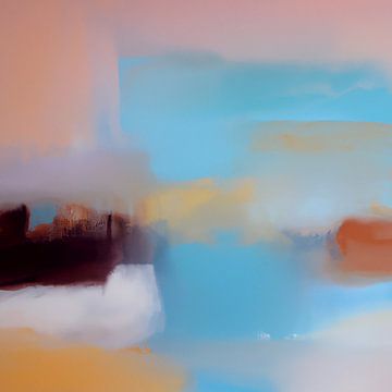 Abstract schilderij pastel van Studio Allee