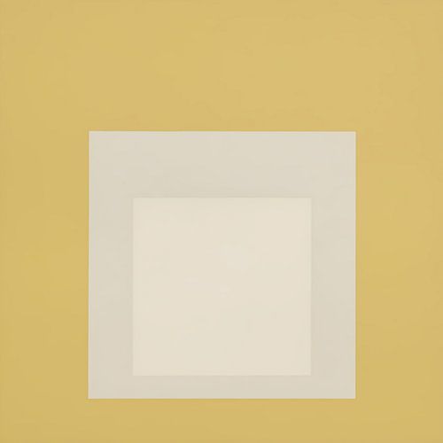 Josef Albers - Homage to the Square, beige, gris argenté, doré, haute résolution