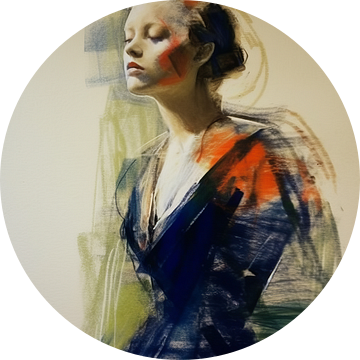 Modern figuratief portret van Carla Van Iersel