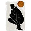 Abstract Silhouette Of A Nude Woman by Diana van Tankeren