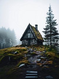 Mystical autumn atmosphere in the mountains