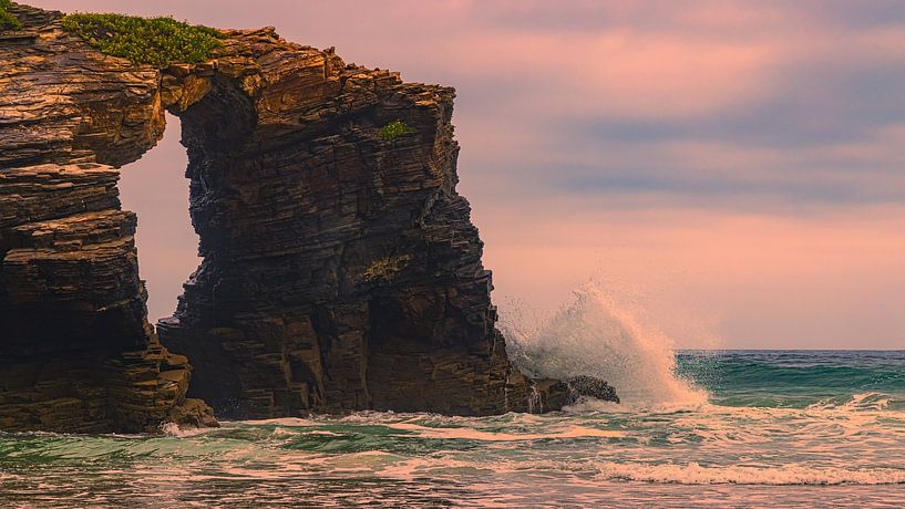 Coucher de soleil sur la plage de Praia das Catedrais (Playa de la par Henk Meijer Photography