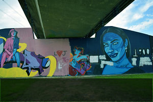 Urbanes Straßenkunst-Porträt