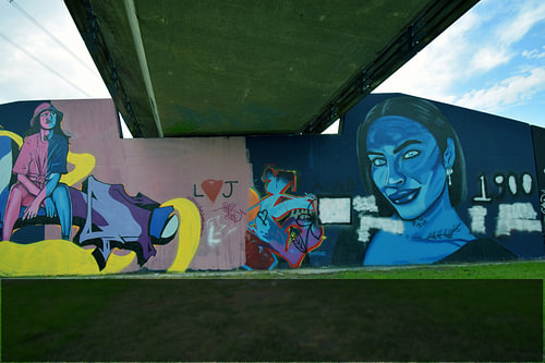 Urbanes Straßenkunst-Porträt