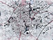 Kaart van La Roche-sur-Yon in de stijl 'White Winter' van Maporia thumbnail
