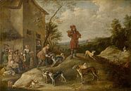 Chasseurs au repos, David Teniers le Jeune par Des maîtres magistraux Aperçu