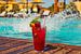 Tropische cocktail bij het zwembad van Laura V