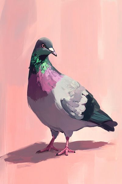 Lively dove in a soft colour tone by Poster Art Shop
